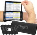 Sports Unlimited Youth Triple Wrist Coach, Football Wristbands for Plays, Baseball Wristbands, QB Arm Bands
