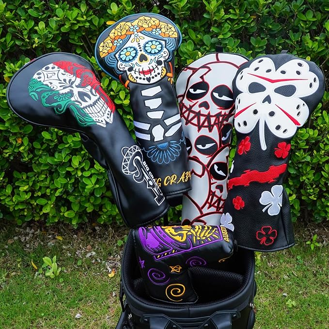 Big Crazy Golf Headcovers - Funny Golf Club Covers - Driver Headcover with Tour Grade PU Leather - Golf Driver Headcover, Waterproof Golf Head Covers, Soft Lining Golf Gift