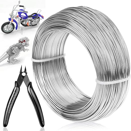 18 Gauge Aluminum Craft Wire Jewelry Making, 328 FT Metal Wire Armature by Cruzix