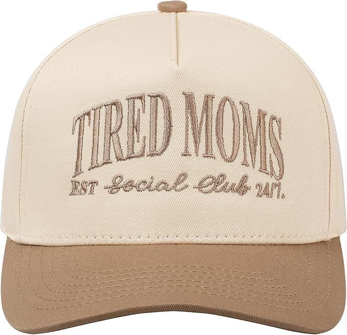 MIRMARU Two-Tone Vintage Canvas Trucker Hats for Men & Women, Adjustable Size Baseball Caps with Trendy Embroidered Design