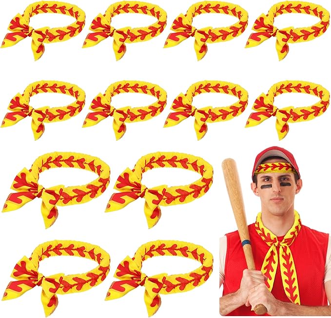 Shyyween 12 Pcs Baseball Cooling Towels Softball Cooling Neck Wraps Ice Scarf Bulk Cool Bandana for Women Men Team Gift Sport