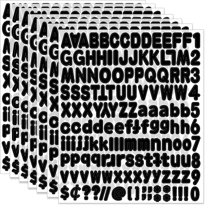 Alphabet Stickers, Self Adhesive Vinyl Mailbox Numbers, Self Adhesive Letters by Starboling