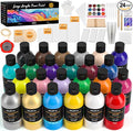 Nicpro 24 Colors 8.45oz Acrylic Pour Paint Supplies Kit, Large Volume Premixed by Nicpro