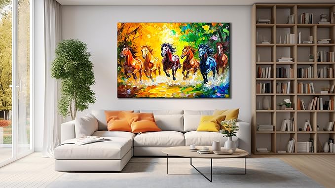 SpiritualHands Horse Glass Wall Art Oil Painting - Image 6