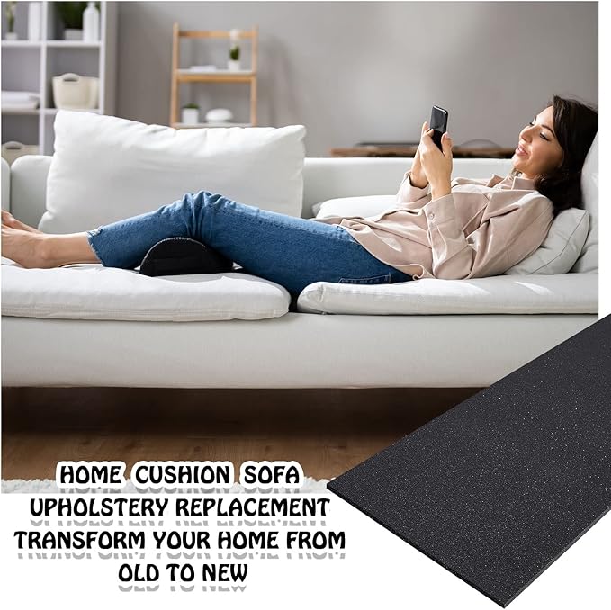 Amylove Polyurethane Foam 24" x 72" High Density Cushion Upholstery Foam Sheet - Image 6