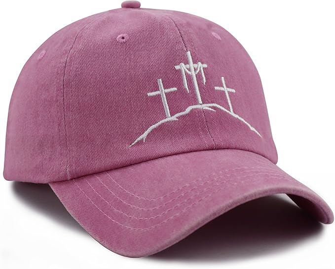 Crosses GiftsHat for Women Men, Adjustable Embroidered Religious Baseball Cap