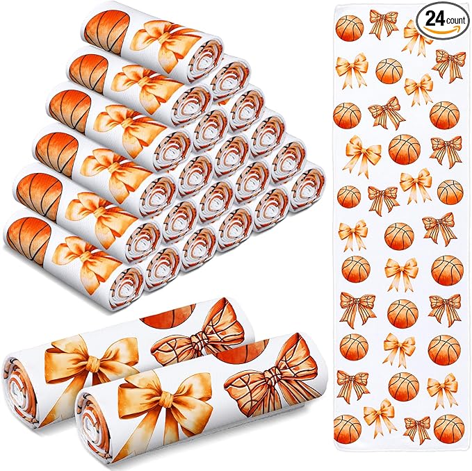 Moukeren 24 pcs Cooling Towels 40"x12" Bulk Sports Ice Towel for Neck and Face Quick Dry Breathable Microfiber Chilly Party Favors Supplies for Coach Gift and Sport Party Favors