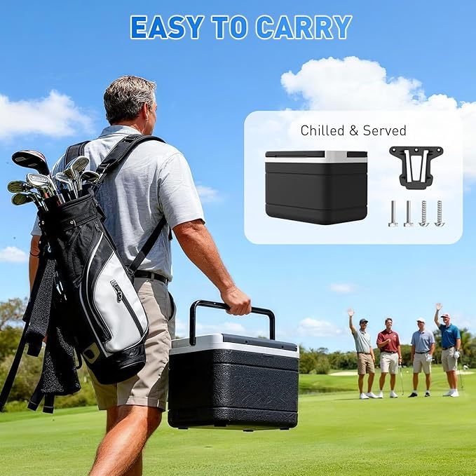 Club Car Precedent Cooler, Golf Cart Cooler with Mounting Bracket Kit Fit for Club Car Precedent/Tempo/Onward Golf Cart. Replaces OEM# 102588101, 103886801
