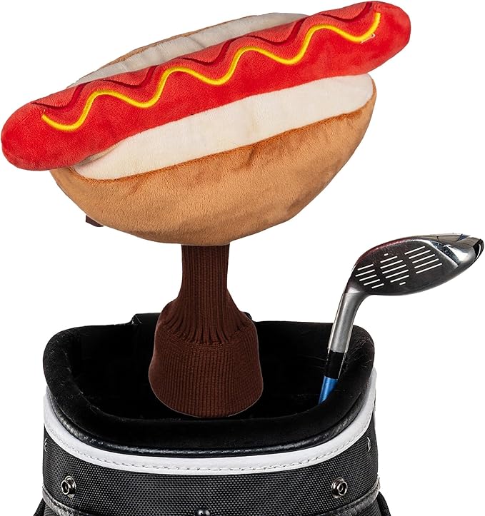 Daphne's Headcovers Hotdog Driver Headcover | Funny Golf Club Covers | Golf Head Covers for Drivers | Stylish Golf Club Head Covers | Golf Driver Covers | Men’s & Women’s Driver Headcover