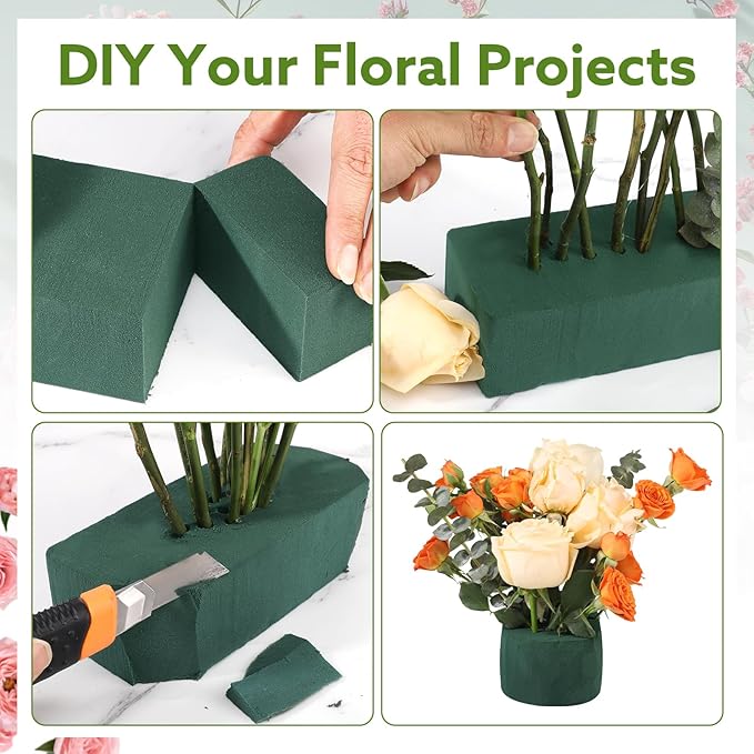 8Pcs Floral Foam Blocks for Fresh and Artificial Flower Arrangements, Flower - Image 5