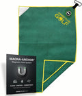 Multi-Function Magnetic Golf Towel I Wash Pocket I Magna-Anchor Technology I Waffle Pattern I Scrub Pad I (16" x 24" Blue Magnet) (Augusta, 16" x 24" Stubby)