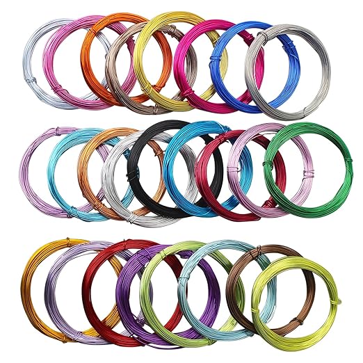 25 Rolls 820 Feet Colored Aluminum Craft Wire 0.8 mm Flexible Metal Artistic - Image 3