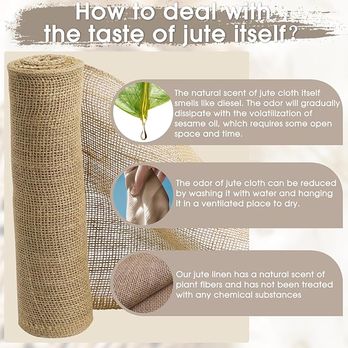 Burlap Fabric - Garden Burlap Fabric Roll Natural Jute Outdoor Fabric Burlap - Image 5