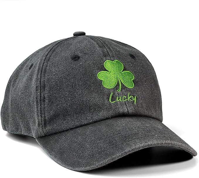 St Patricks Day hat Green Baseball Cap Shamrock Embroidered for man Women Funny