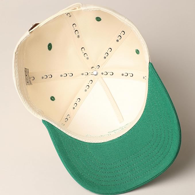MIRMARU Two-Tone Vintage Canvas Trucker Hats for Men & Women, Adjustable Size Baseball Caps with Trendy Embroidered Design