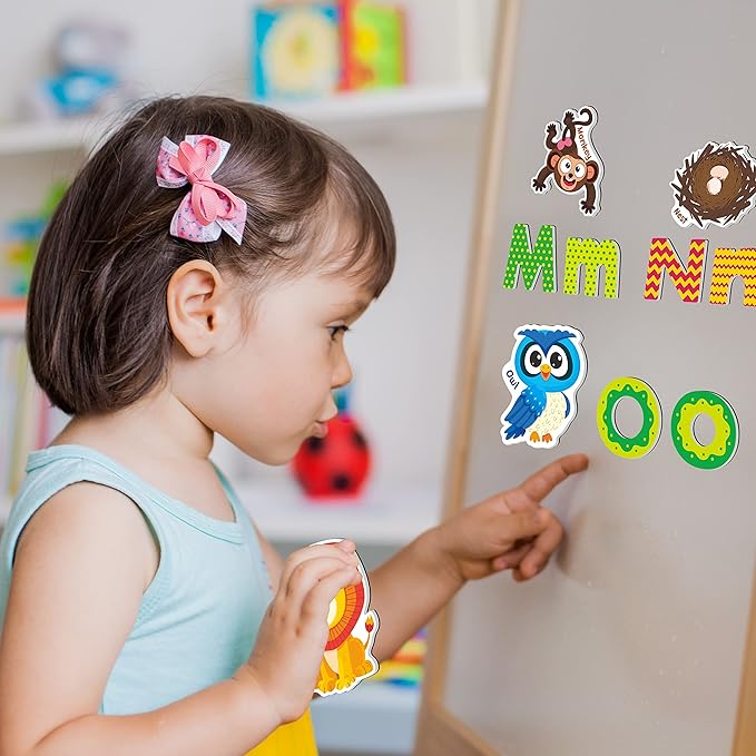 78 Magnetic Alphabet, 26 Uppercase, 26 Lowercase Letters & 26 Object Patterns - Image 7