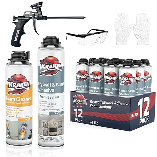 KRAKEN BOND Drywall & Panel Adhesive Foam by KRAKENBOND