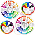 4 Pcs Color Wheel, Paint Mixing Learning Guide Art Class Teaching Tool by Nezyo