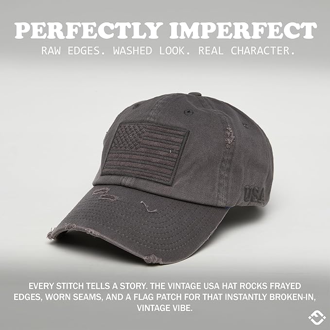 Funky Junque Distressed Vintage Baseball Cap - Embroidered Patch Women's Hat - Holiday, Lifestyle & Patriotic Designs
