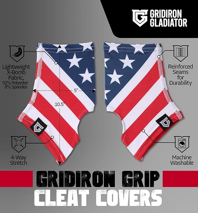 Gridiron Gladiator Cleat Covers - Football Spats - Football Cleat Cover - Cleat Spats for Soccer, Baseball & Softball