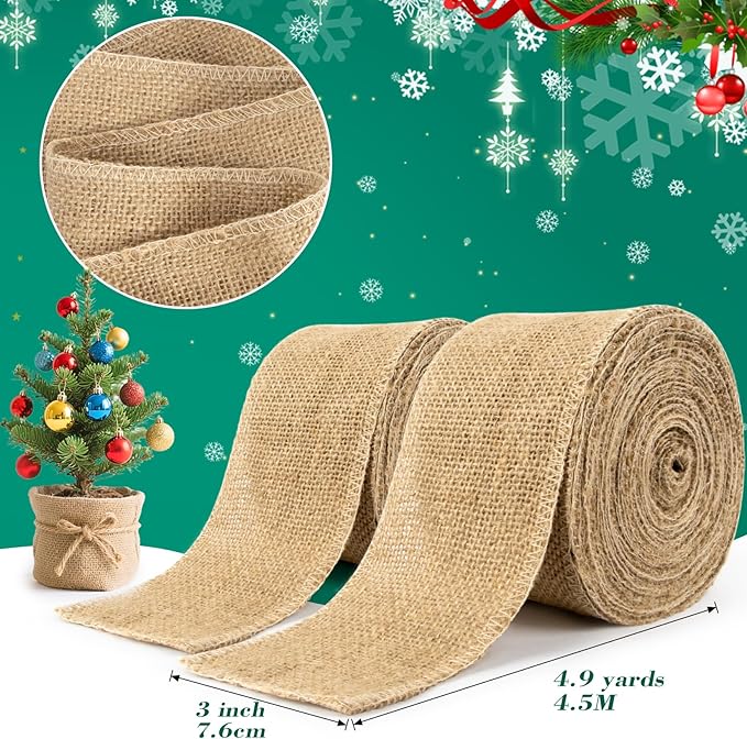 Burlap Ribbon 3 Inch Wide - Image 2