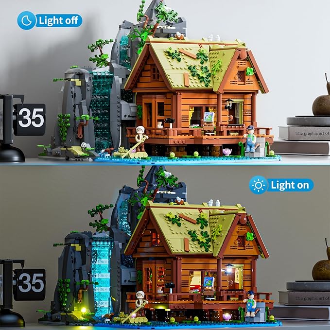 Waterfall-Cabin Lighting Building-Bricks Set - Image 3