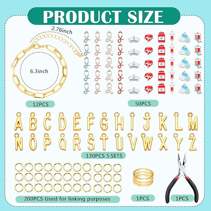 Kigeli 394 Pcs Sports Bracelets for Women DIY Game Bracelets kit Softball Baseball Football Jewelry Crafts Adjustable Gold Letter Charms Keychain for Team Sport Lovers Gifts
