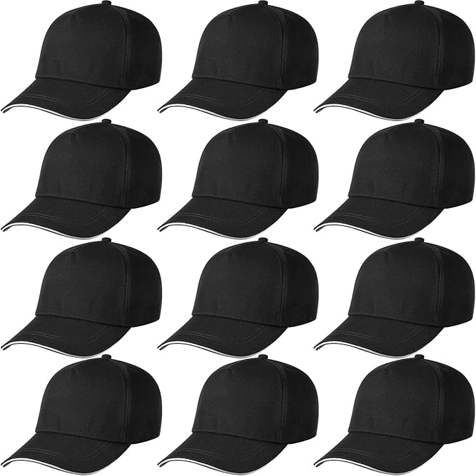 Shyyween Kids Baseball Caps Youth Adjustable Plain Baseball Hats Cotton Blank Hats Bulk for Girls Boys Sport Team