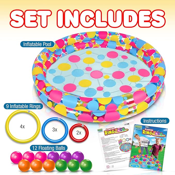 Gamie Floating Ring Toss Game for Kids, Outdoor Carnival Game Set - Image 3