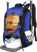 MATEIN Baseball Backpack, Softball Bat Bag with Shoes Compartment for Youth, Boys and Adult, Lightweight Baseball Bag with Fence Hook Hold TBall Bat, Batting Mitten, Helmet, Caps, Teeball Gear