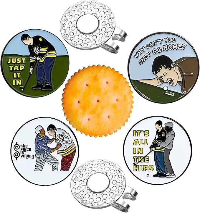 Cracker Golf Ball Marker, Premium Golf Accessories & Funny Golf Gifts for Men Women Golfers