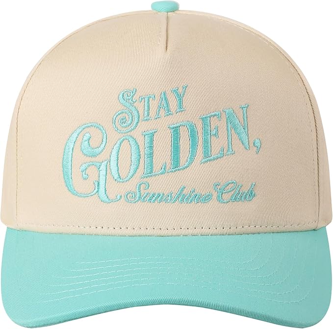 MIRMARU Two-Tone Vintage Canvas Trucker Hats for Men & Women, Adjustable Size Baseball Caps with Trendy Embroidered Design