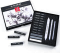 KALOUR 15 Pro Compressed Charcoal Drawing Set by KALOUR