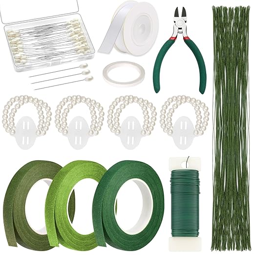 PAXCOO Floral Tape and Floral Wire Arrangement Tool Kit by PAXCOO