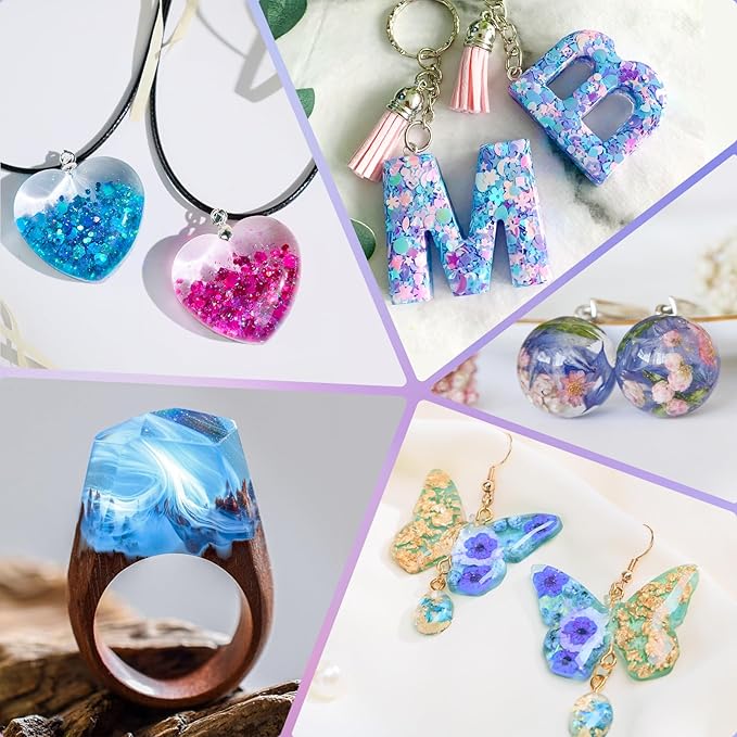 UV Resin kit with Molds and Casting Tools -Super Clear, Low Odor, Premixed and - Image 7