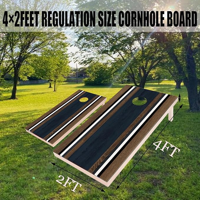 4×2FT Cornhole Board Set, Wooden Corn Hole Games - Image 3