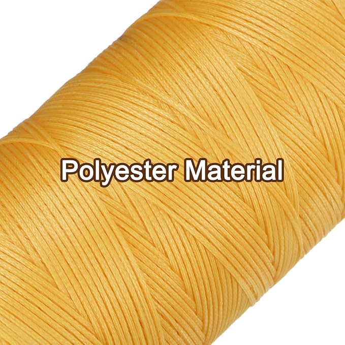 uxcell Leather Sewing Waxed Thread, 284 Yards / 260m 0.8mm 150D Flat Polyester - Image 3