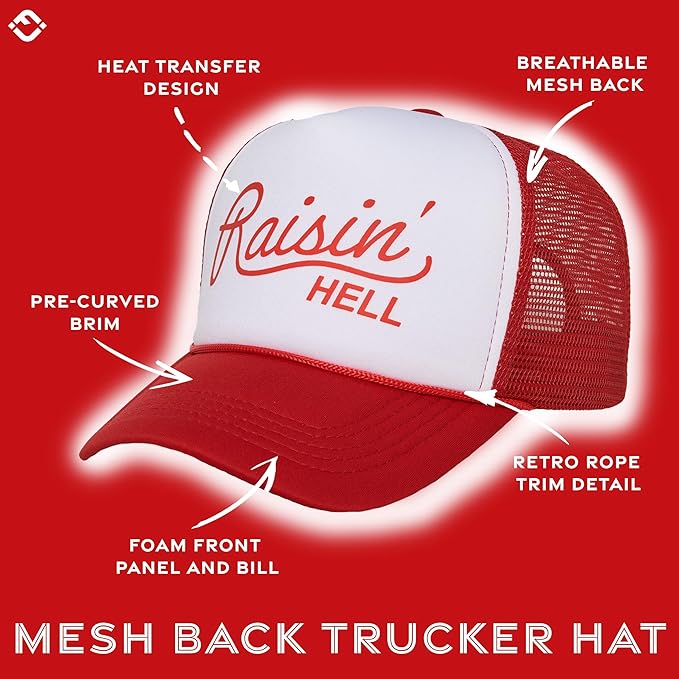 Funky Junque Premium Mesh Snapback Trucker Hat - Stylish Comfort for All - Patriotic, Humor & More