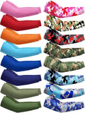 JaGely 16 Pairs Ice Cream Arm Sleeves for Kids UV Sun Protection Football Basketball Baseball Compression Long Sleeves Youth