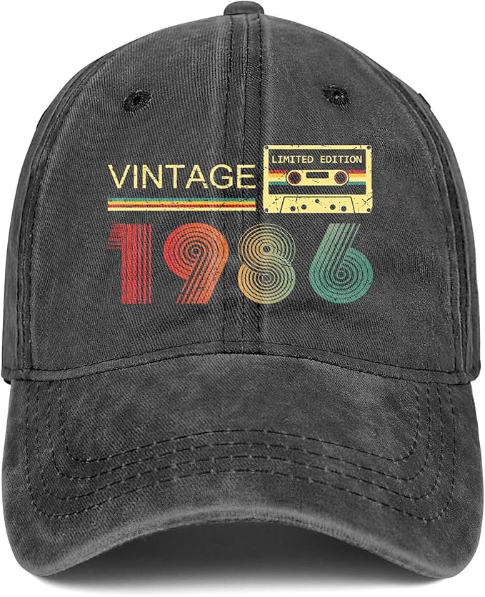 40th Birthday Gifts Women Men 1986 Hats Vintage 1986 Baseball Cap 40th Birthday Gifts for 40 Year Old Fathers Mothers Day