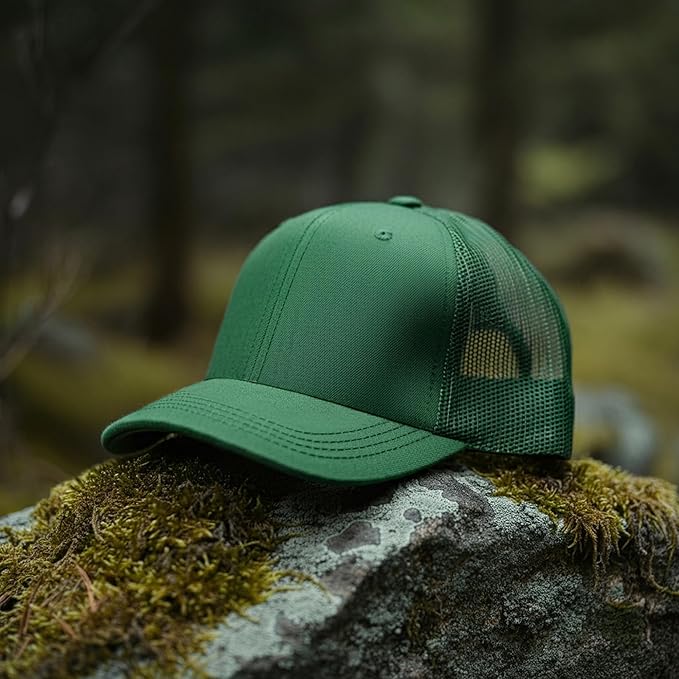 Falari Trucker Hat Baseball Cap Structured Plain Design 6 Panel, Adjustable Size