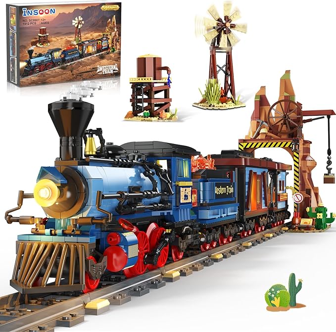 Western Train Building Set by INSOON