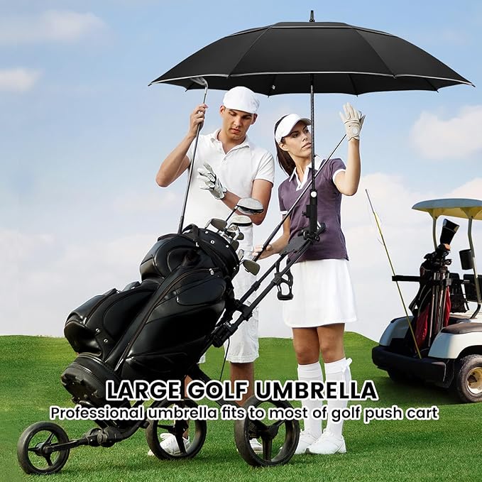 ZOMAKE Golf Umbrella Windproof, Extra Large Oversized Heavy Duty Double Canopy for Rain, Sports Games & Push Cart(51/54/62/68/72Inch)