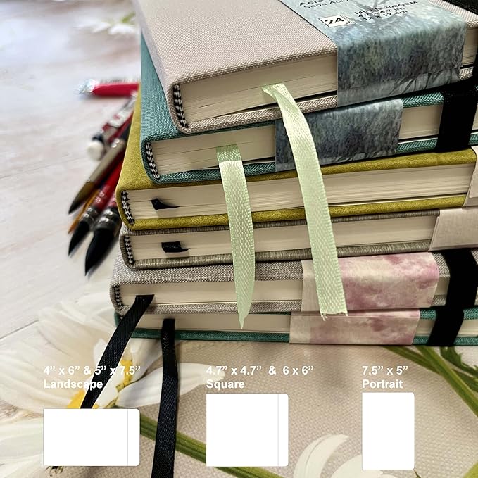 tumuarta Watercolor Sketchbook, 140 LB, 100% Cotton Paper, Cold Press, 24 Sheets - Image 4