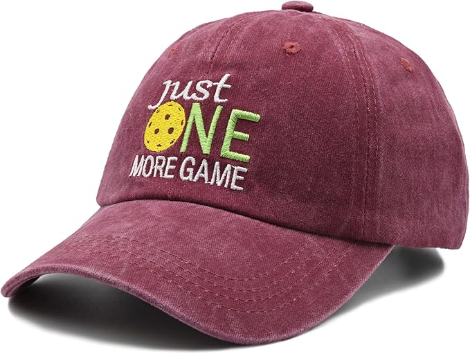 Waldeal Pickleball Hat,Adjustable Embroidered Washed Baseball Cap for Men Women