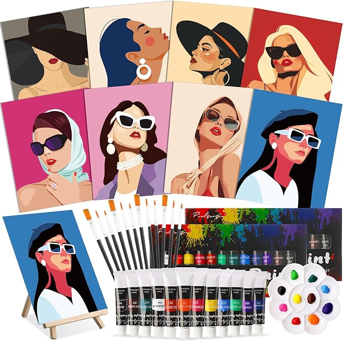 Cholemy 36 Pcs Paint and Sip Kit by Cholemy