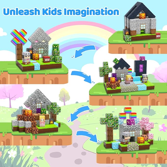 150PCS Magnetic Blocks, Magnetic Building Blocks, Magnet Blocks - Image 3