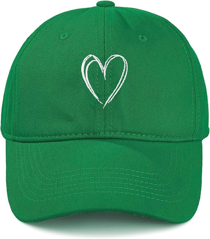 American Trends Womens Baseball Caps Cute Heart Dad Hat, Adjustable Cotton Unisex Cap for Workout, Golf & Everyday Wear