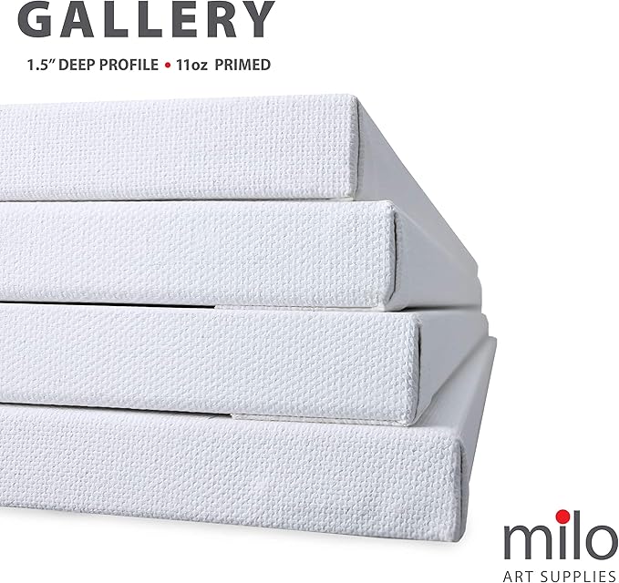 milo Stretched Artist Canvas | 36x36 inches | 2 Pack | 1.5” inch Thick Gallery - Image 2