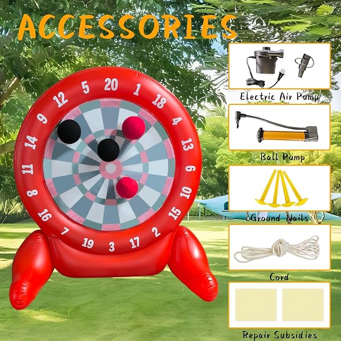 6Ft Tall Giant Kick Darts Games Inflatable Giant Kick Darts Games, Jumbo - Image 5